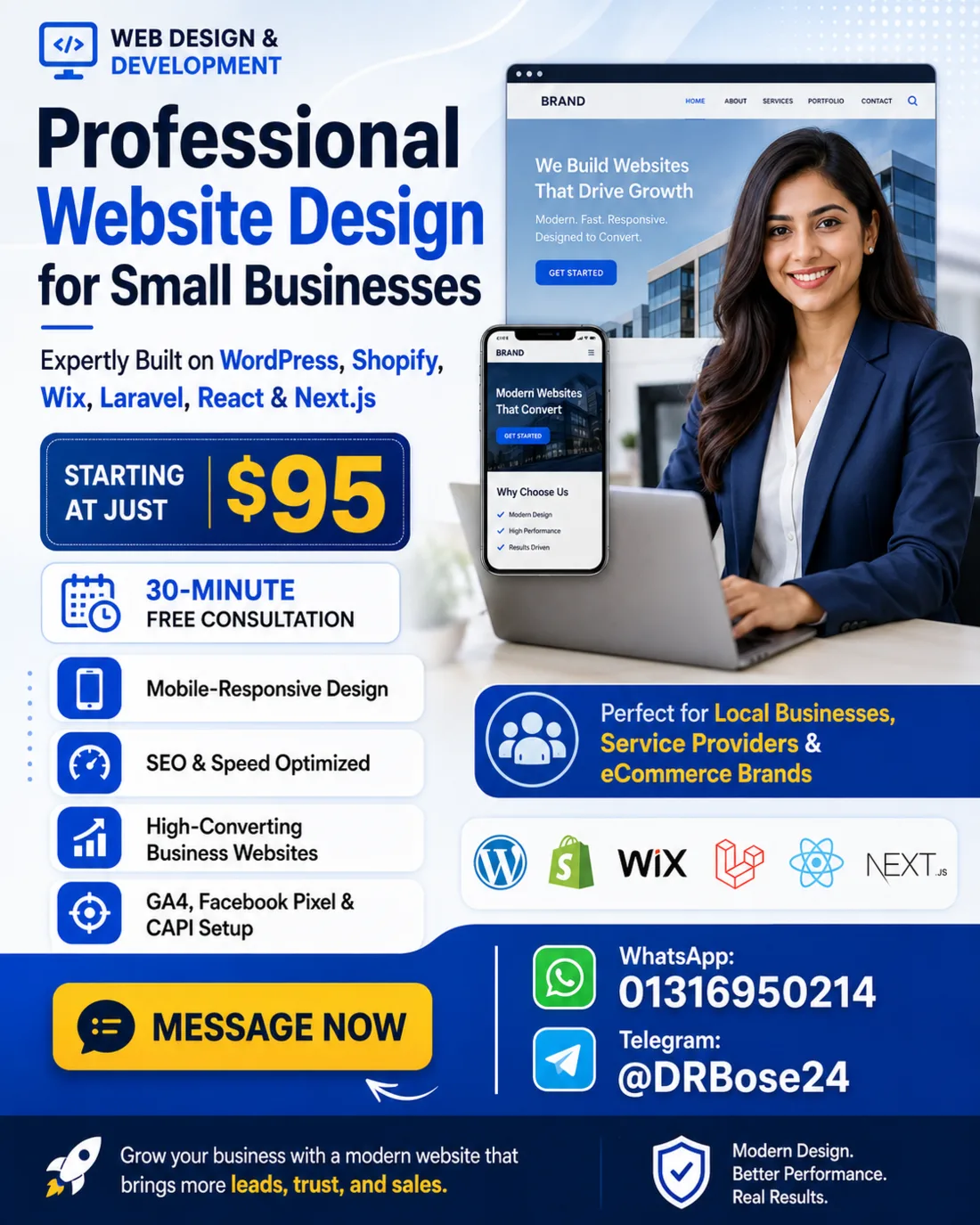 Website speed and conversion optimization concept by HostFluxer